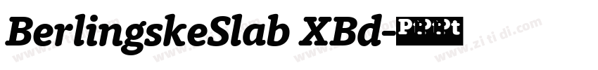 BerlingskeSlab XBd字体转换